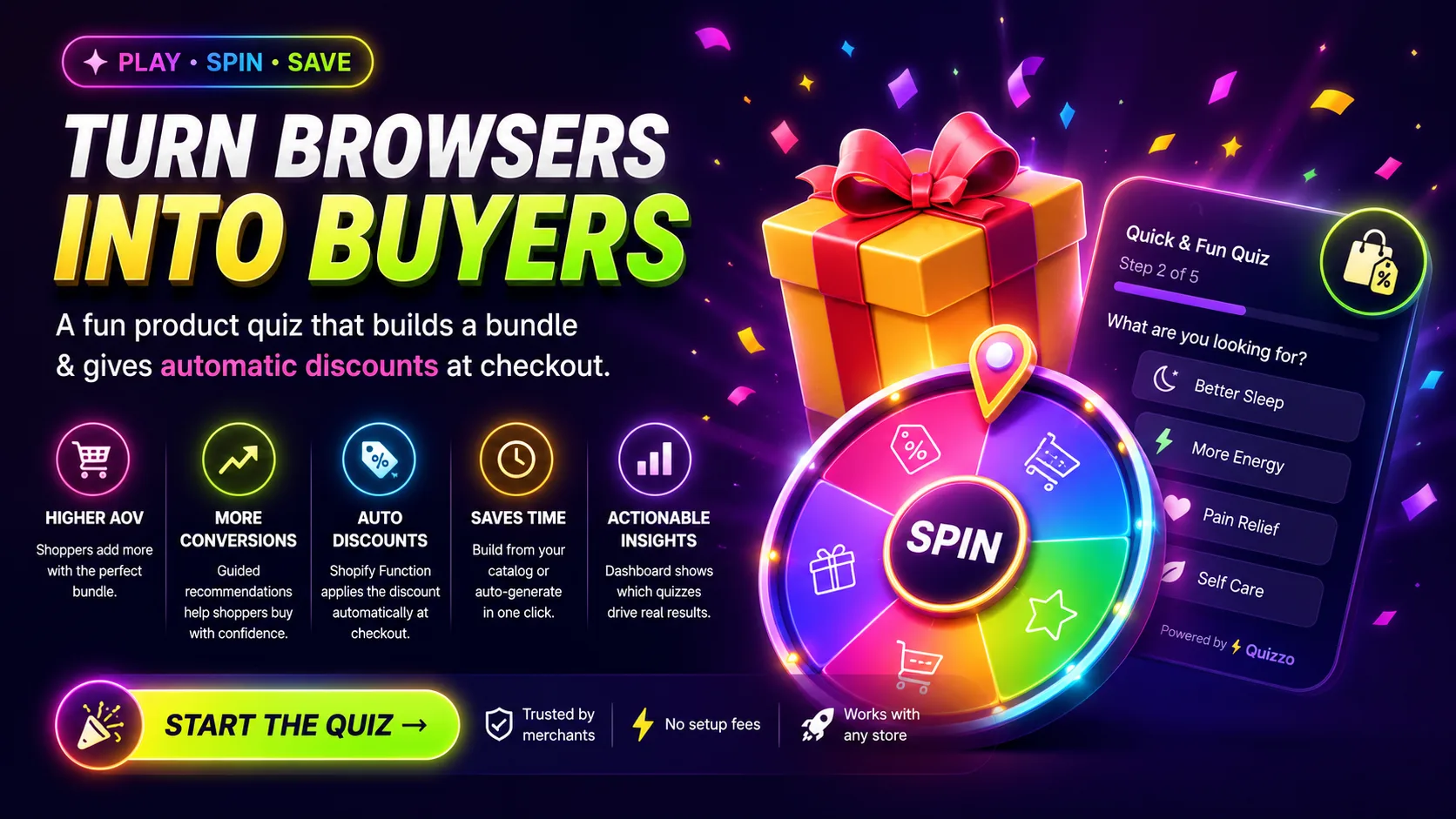 Product quiz builds a bundle with automatic checkout discount
