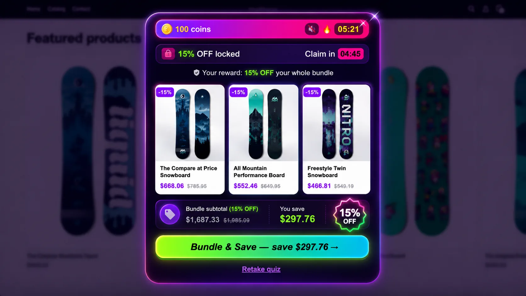 Curated bundle with the discount applied at checkout, no codes